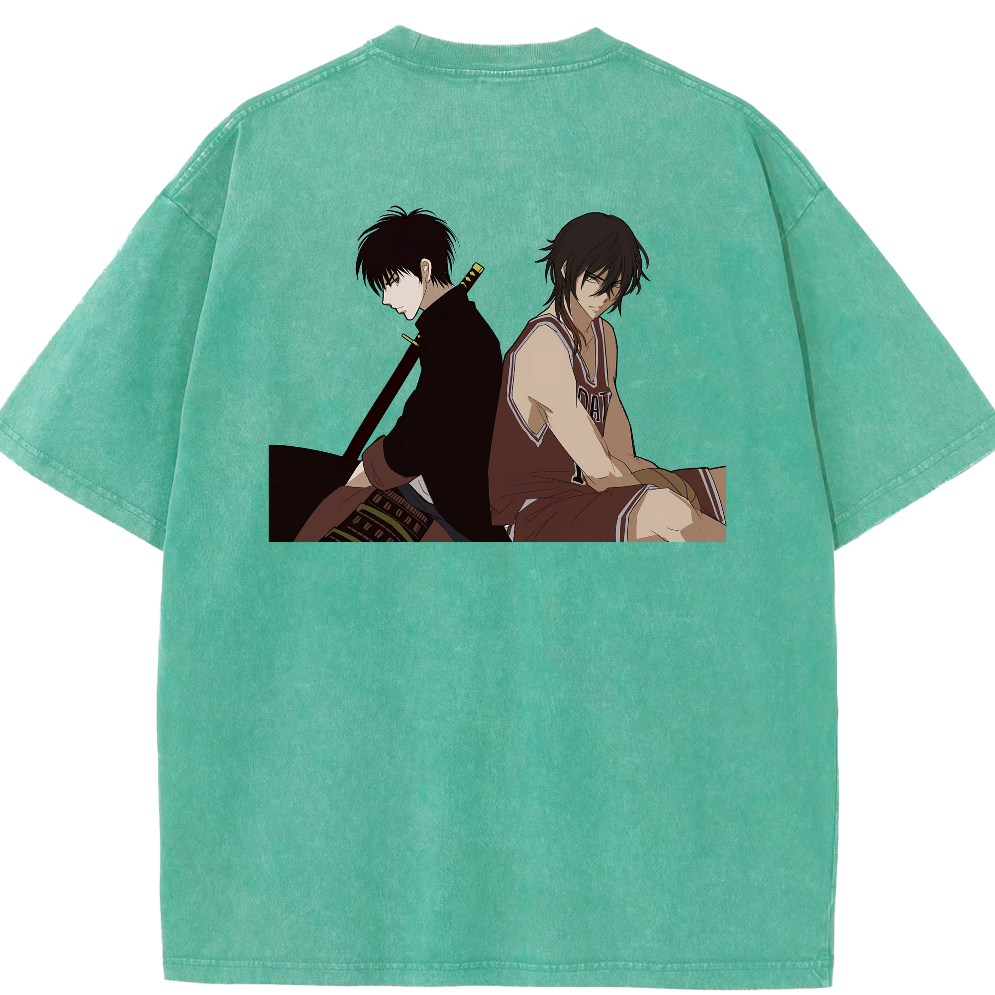 （画像用） SLAM DUNK／スラムダンク 綿100% ヴィンテージ風 半袖Tシャツ（背面プリント）